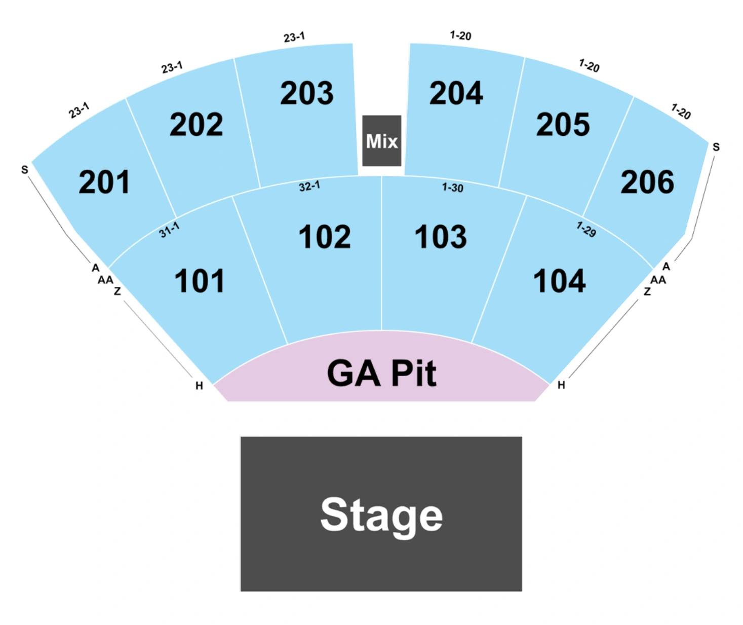 Ledge Amphitheater Seating Chart